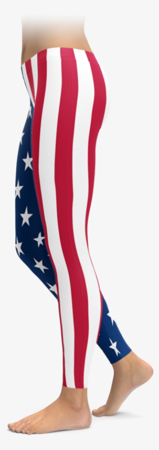 Patriotic Stars & Vertical Stripes Leggings - Tights
