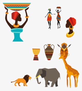 Africa Clip Art Character Transprent Png - افريقيا كرتون