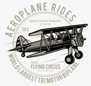 Vintage Biplane - Circle 7 Logo