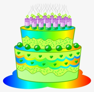 Green Birthday Cake Clip Art