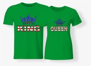 King & Queen Us Flag - Active Shirt