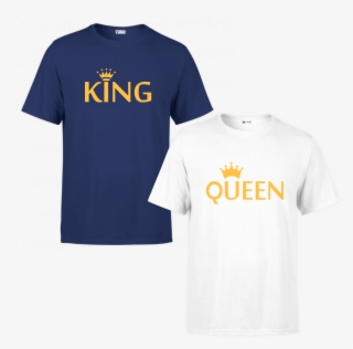 Tee Shirts Couple King And Queen V3, T-shirt Personnalisé - T Shirt Personnalisé Couple