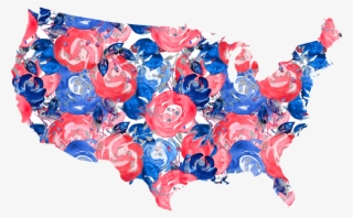 Floral Usa - Png, Jpeg