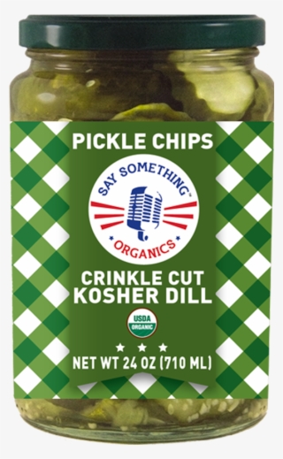 Say Something Crinkle Cut Kosher Dill Pickle Chips - Cocktail Onion