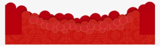 Red High And Low Uneven Lace Transparent Decoration - 祥云 云 纹 Png
