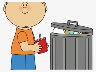 Litter Clipart Proper Throwing Garbage - Clipart Child Throwing Away Trash