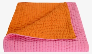 Pink & Orange Reversable Baby Quilt - Mattress Pad