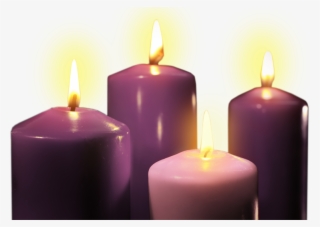 Church Candles Purple Clipart Transparent - Candle Picture Transparent