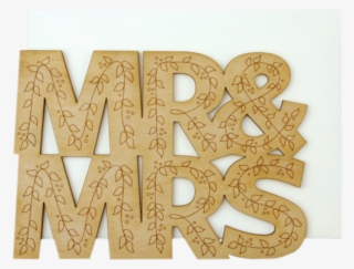 Mr & Mrs Thick Wood Card - Plywood
