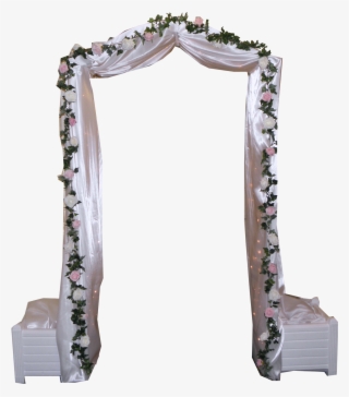 White Wedding Arch Hire With Flowers - Arch