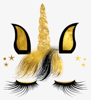Ftestickers Fteunicorn Unicorn Golden Glitter Goldglitt - Black And Gold Unicorn Party
