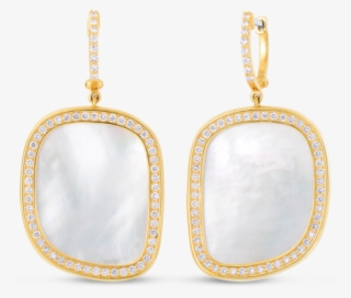Buy Drop Earrings With Mother Of Pearl And Diamonds - Earrings