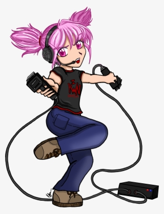 Gamer Girl Mash Dibujos Kawaii, Dibujo Manga, Locura, - Gamer Girl Chibi -  690x1104 PNG Download - PNGkit