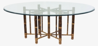 Mcguire Bamboo Glass Dining Table