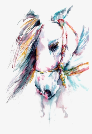 Horse Watercolor Painting Drawing Tattoo - Watercolor Horses