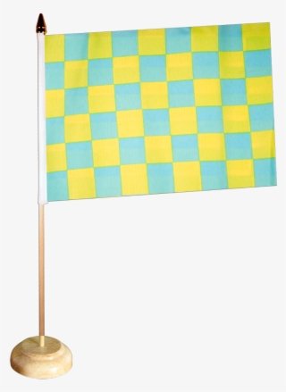 Checkered Green-yellow Table Flag - Flag
