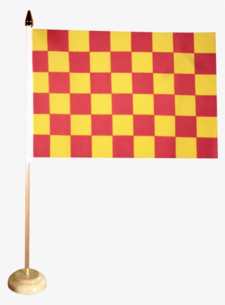 Checkered Red Yellow Table Flag - Snakes And Ladders Board Landscape