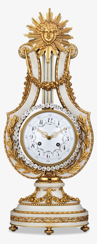 Marble And Ormolu French Lyre Clock - Quartz Clock