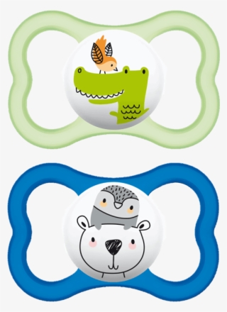 Mam Pacifier Air Twin Set Panda And Crocodile - Mam Soothers