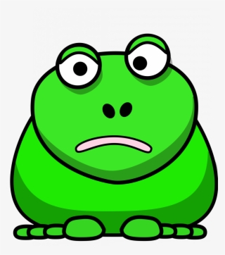 Frogs Clipart Face Cute Borders Vectors Animated Black - Sad Cartoon Frog