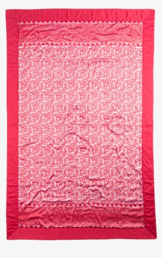 Monica Drossbach Silk Bedspread With Border Red Rose - Stole