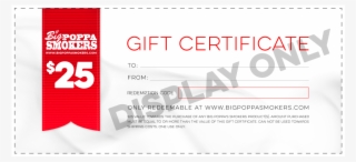 Bps Gift Certificate - Label