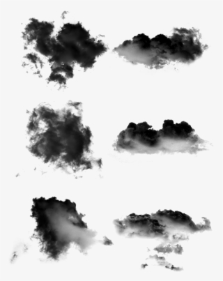 Black Ink Cloud Vector Blooming Png And Psd - Monochrome