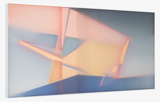 Blue Plateau Two Solid Acrylic Sculpture 30 X 60 X
