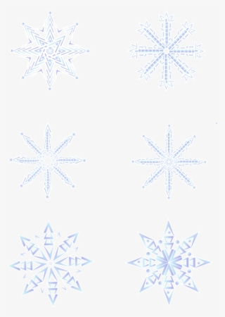 Light Blue Gradient Snowflake Winter Elements Png And - Snowflakes Shapes