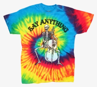 Skeleton Cello Tie Dye T-shirt - Tie Dye Shirt Png