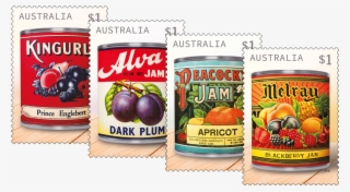 Set Of Stamps - Vintage Jam Labels Stamps