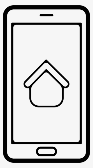 Home Sign On Mobile Phone Screen Comments - Mobile Symbol Png In White