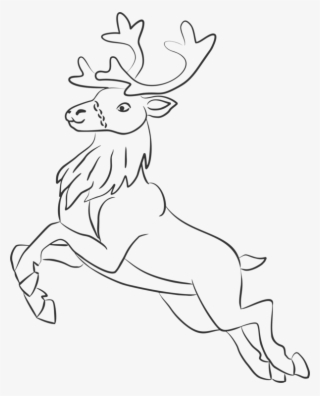 All Photo Png Clipart - Drawing Of Santa Claus With Reindeer