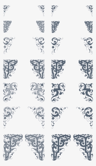 luxurious flourishes vector pack vector ornaments decorative - Орнамент Угол