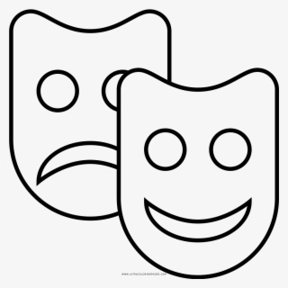 Clever Theater Coloring Pages Page Ultra Masks Theatre - Line Art