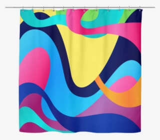 "blair" Colorful Abstract Swirl Shower Curtain 70 X - Flag