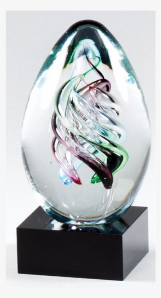 Glass Multi Color Swirl Award G555 - Trophy