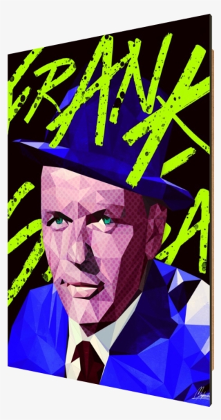 Bleau Frank, Franksinatra, Blue, Poly, Lowpoly, Abstract, - Poster