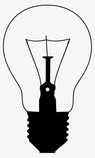Light Bulb Silhouette Outline - Clip Art
