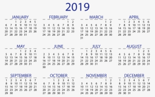 2019 Year Calendar Template Download - Calendar