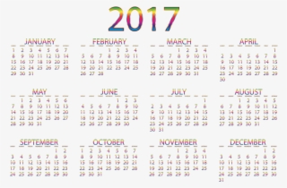 Simple Calendar 2017 Vector For Free Download And Creatve - 2019 Calendar Template Png