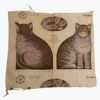 antique arnold print works tabby cat kitten pattern - tabby cat