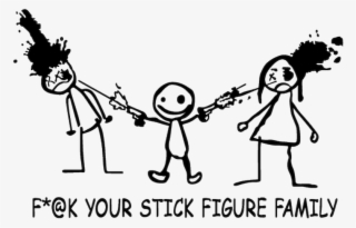65396 Jdm Fuck Your Stick Figure Family - Decal