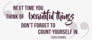 Beauty Quote Coco Chanel Beautiful Things - Calligraphy