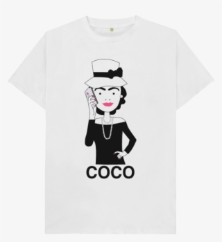 coco chanel with cell phone - t-shirt