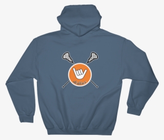 Hang Loose Lacrosse Hoodie Indigo Blue/orange - Sweatshirt