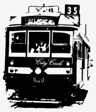Trolley Trams In Melbourne City Circle Tram Cartoon - City Circle Tram