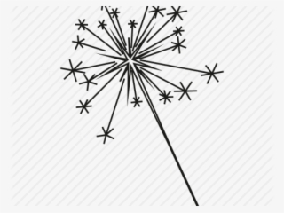 Drawn Fireworks White Transparent - Black And White Sparkler Clip Art