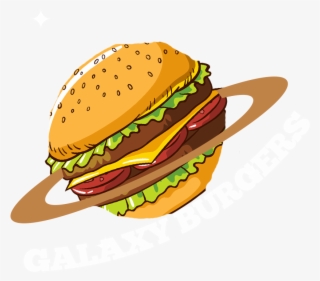 Cropped Galaxy Burger Logo Beyaz - Fast Food