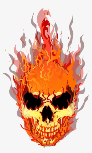 T Shirt Fire Vector Flame Skull Download Hq Png - Craneo De Free Fire
